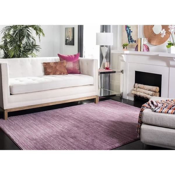 SAFAVIEH Modern Mat för Vardagsrum, Matrum, Sovrum - Vision Collection, Kortluggad Matta, Rosa, 122 X 183 cm