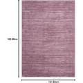 Miniatyrbild 2 av 4: SAFAVIEH Modern Mat för Vardagsrum, Matrum, Sovrum - Vision Collection, Kortluggad Matta, Rosa, 122 X 183 cm