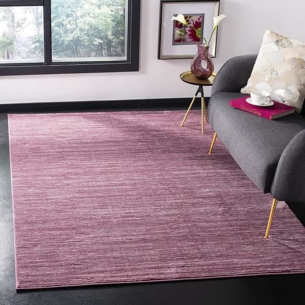 SAFAVIEH Modern Mat för Vardagsrum, Matrum, Sovrum - Vision Collection, Kortluggad Matta, Rosa, 122 X 183 cm