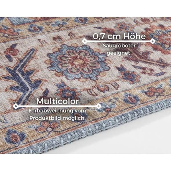 Tapis design Nouristan stil oriental Rose Kilim Molda 80 x 150 cm