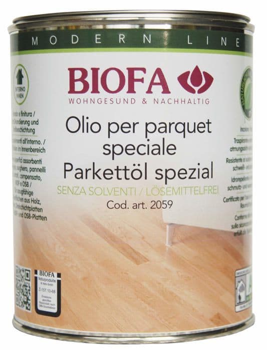 Biofa - 2059-46 - Special professionell olja för parkett och möbler utan lösningsmedel, 2059