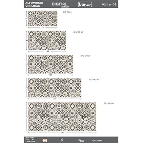 Matta - Vilber - Kollar - 75x180 cm - Svart - Syntetisk - Modern