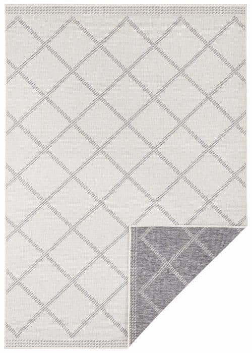 Bougari - 103760-80x150 - Corsica Vändbar matta för inomhus och utomhus, polypropen, krämgrå, 80x150 cm