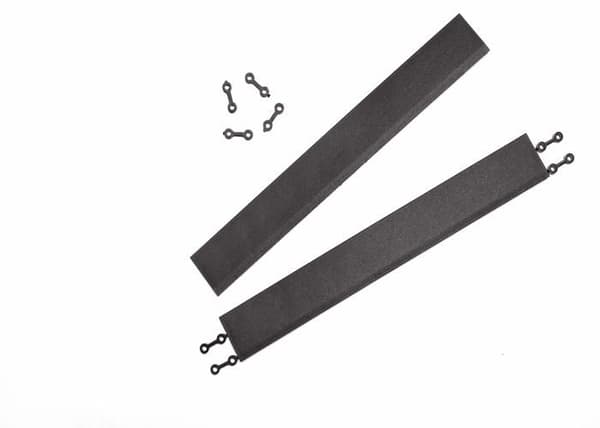 Andiamo - 202414 - Plastkant för kakel Längd: 38 cm, Set: Bestående av 2 svarta lamellkanter