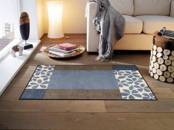 Matta - WashDry - Florita - Grå - 75x120 cm - Rektangulär - Syntet