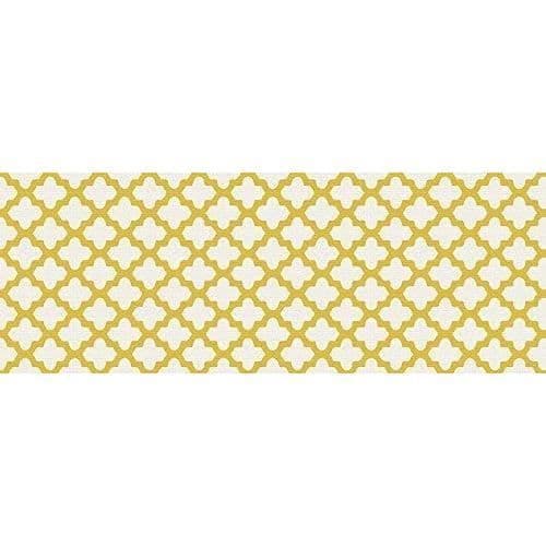 Viniliko Tapis Treillis, Vinyle, Gul och Vit, 66 x 180 x 3 cm - 30301