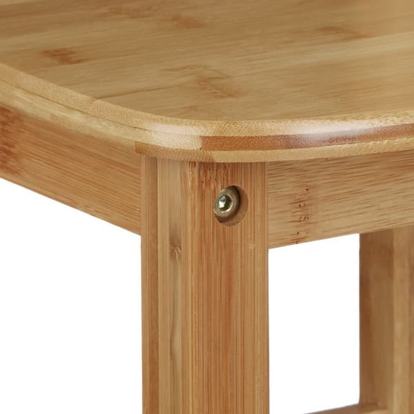 Relaxdays barnstol i bambu, RUSTICO, H x B x D: 50 x 28,5 x 28 cm, natur