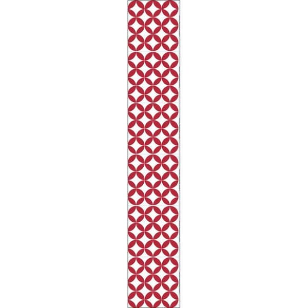 Klisterplattor för dekoration, imiterande kakel med röd keramikmönster, x6, 15 cm X 15 cm