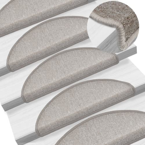 15 st Trappstegsmattor taupe 65x24x4 cm