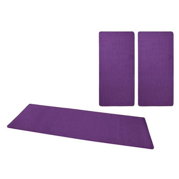 Set med 3 Fantasy Sovrumsmattor - Lila - Rektangulär - Syntet - Modern