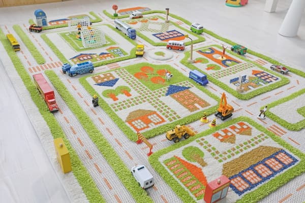 FUN CITY - Grön 3D-matta för barn 80x150 cm IVI Carpets