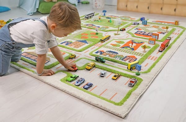 FUN CITY - Grön 3D-matta för barn 80x150 cm IVI Carpets