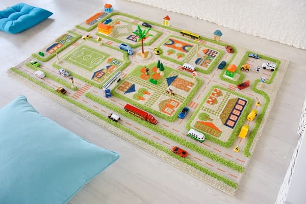 FUN CITY - Grön 3D-matta för barn 80x150 cm IVI Carpets