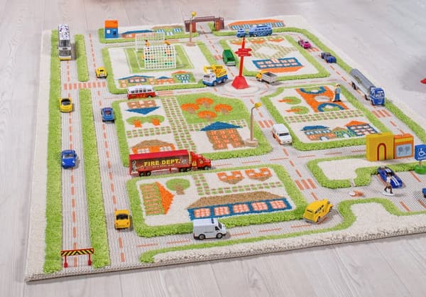 FUN CITY - Grön 3D-matta för barn 80x150 cm IVI Carpets