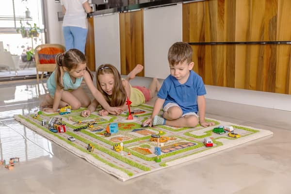 FUN CITY - Grön 3D-matta för barn 80x150 cm IVI Carpets