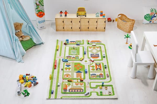 FUN CITY - Grön 3D-matta för barn 80x150 cm IVI Carpets