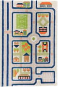 Pikkukuva 1 / 9: FUN CITY - Sininen 3D-matto lapsille 80x150 cm IVI-matot