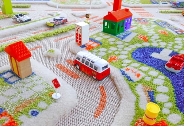 PORT CITY - Blå 3D-matta för barn 100x150 cm IVI Carpets