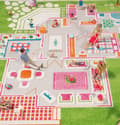Miniatyrbillede 3 af 8: DUKKEKAS - Grønt 3D-tæppe til børn 80x150 cm IVI Carpets