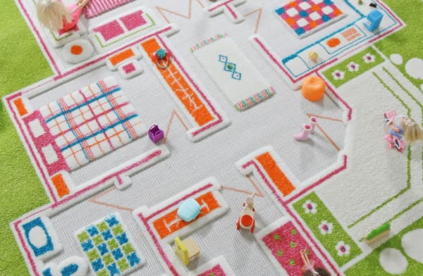 DUKKEKAS - Grønt 3D-tæppe til børn 80x150 cm IVI Carpets