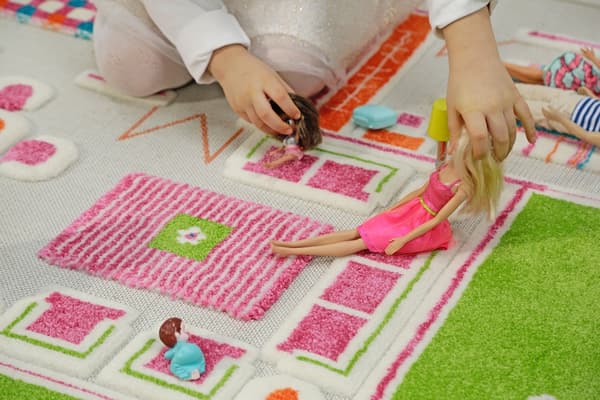 DUKKEKAS - Grønt 3D-tæppe til børn 80x150 cm IVI Carpets