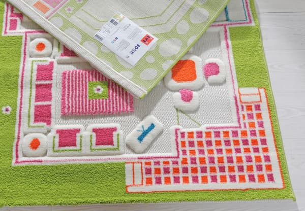 DUKKEKAS - Grønt 3D-tæppe til børn 80x150 cm IVI Carpets