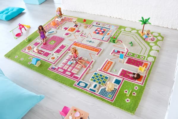 DUKKEKAS - Grønt 3D-tæppe til børn 80x150 cm IVI Carpets