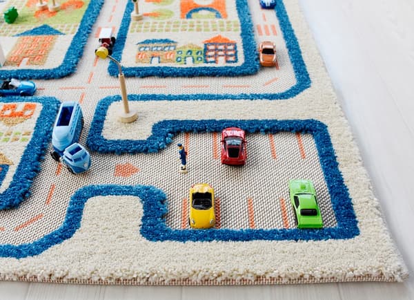 FUN CITY - Blå 3D-matta för barn 100x150 cm IVI Carpets