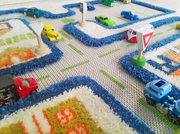 FUN CITY - Blå 3D-matta för barn 100x150 cm IVI Carpets
