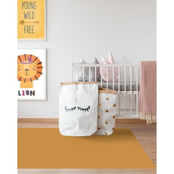 Panorama Vinylmatta Slät Senap 80x200 cm - Matta för kök, kontor och vardagsrum i PVC