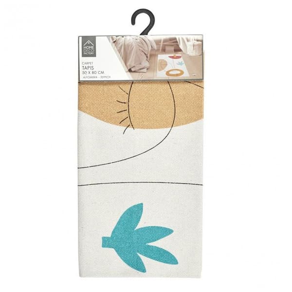 Tryckmatta - Arty - 50 x 80 cm - Bomull - Vit - Modern