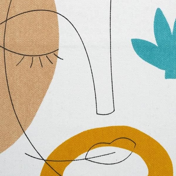 Tryckmatta - Arty - 50 x 80 cm - Bomull - Vit - Modern