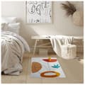 Miniatyrbild 2 av 6: Tryckmatta - Arty - 50 x 80 cm - Bomull - Vit - Modern