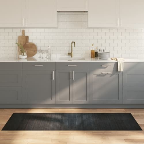 Matta rektangulär grå 70x200 cm bambu