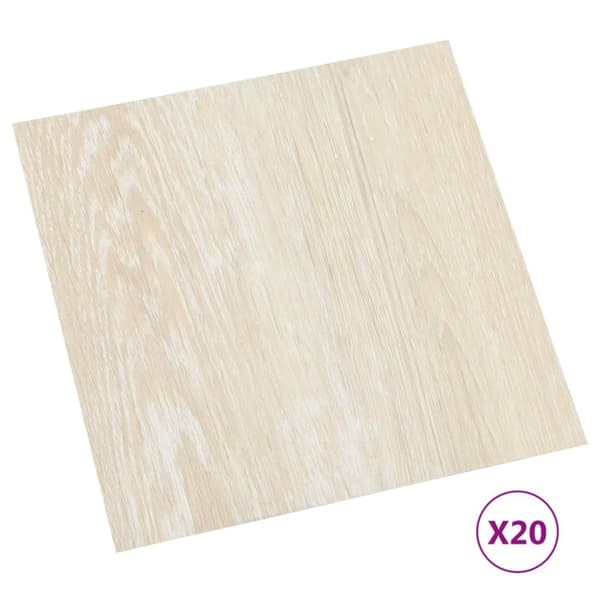 Självhäftande golvplankor 20 st PVC 1,86 m² beige