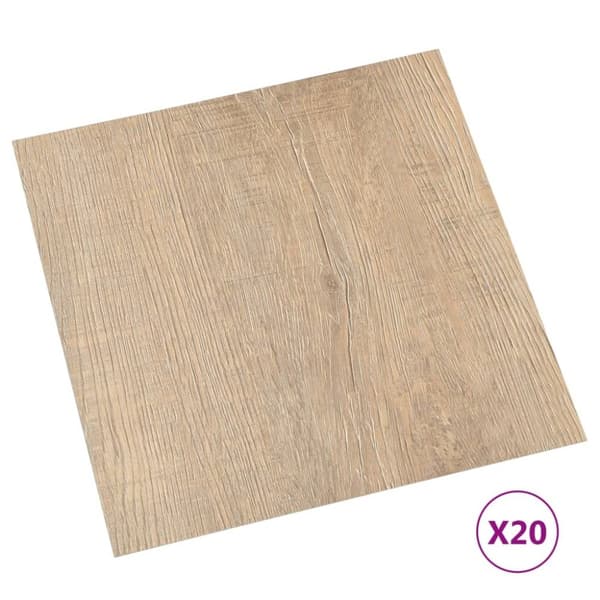 Självhäftande golvplankor 20 st PVC 1,86 m² brun