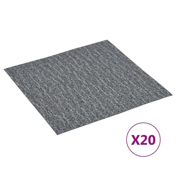 Självhäftande golvplankor 20 st PVC 1,86 m² grå