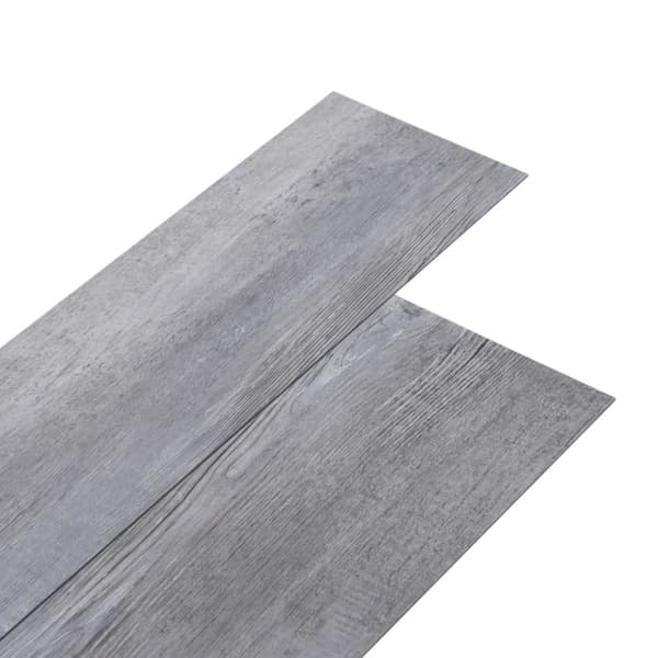 Självhäftande PVC-golvbrädor 2,51 m² 2 mm mattgrå trä