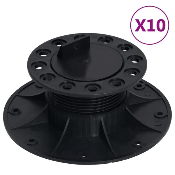 Justerbara fötter för altangolv 10 st 60-88 mm