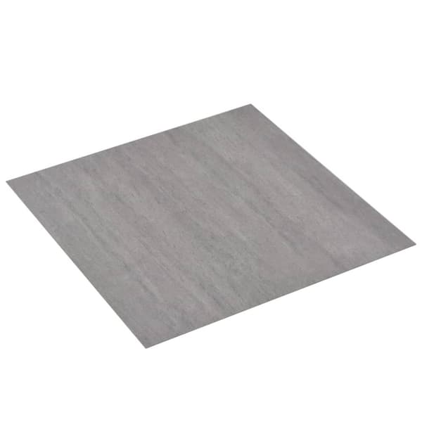 Självhäftande PVC-golvplankor 5,11 m² grå strimmor