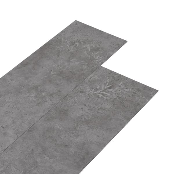 Självhäftande PVC-golvplankor 5,21 m² 2 mm betonggrå