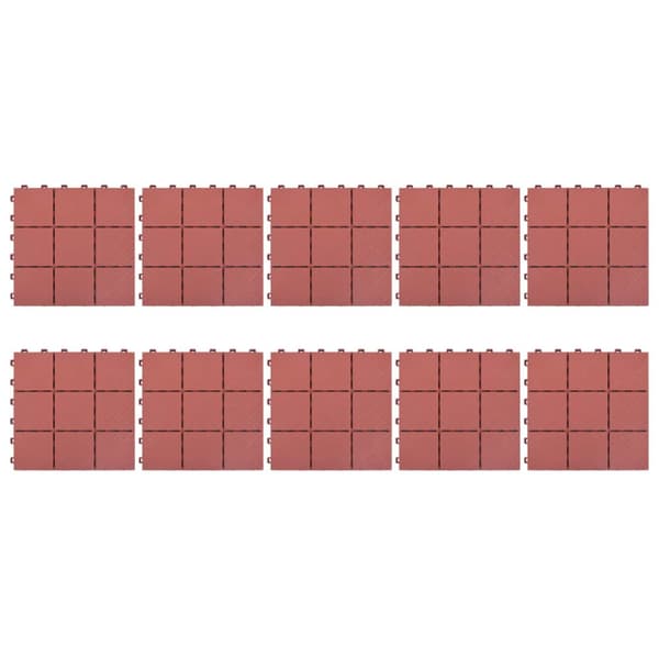 Trall 10 st röd 30,5x30,5 cm plast