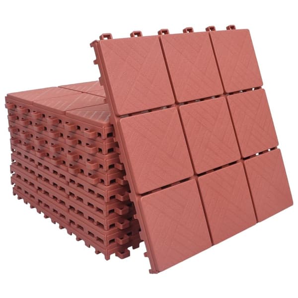 Trall 10 st röd 30,5x30,5 cm plast