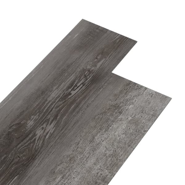 Självhäftande PVC-golvplankor 5,21 m² 2 mm randigt trä