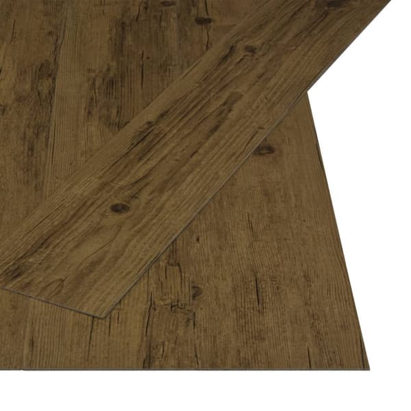 Självhäftande golvplankor 4,46 m² 3 mm PVC naturlig brun