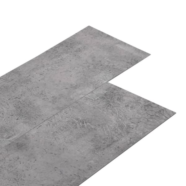 Golvbrädor PVC 4,46 m² 3 mm självhäftande cement brun