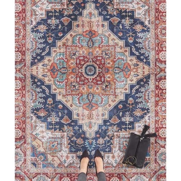 Nouristan Salongolvet med Orientaliskt Design Sylla - Rund - Diameter 160 cm - Blå Indigo
