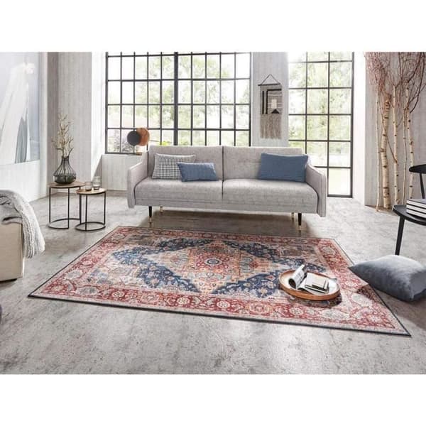 Nouristan Salongolvet med Orientaliskt Design Sylla - Rund - Diameter 160 cm - Blå Indigo