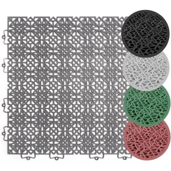 Dalle Terra Sol i plast - Andiamo Plastikklinker for terrasse 38x38 cm Mørkegrå