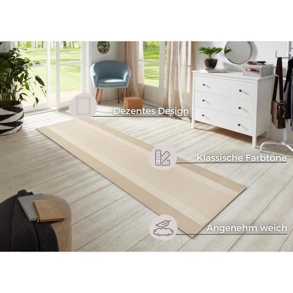Matta - Hanse Home - 80 x 500 cm - Elfenben - Korta hår - Modernt design